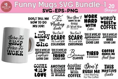 Funny Mugs SVG Bundle V1