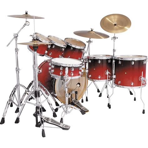 Mapex Pro M 7-Piece Fusion Pop Drum Set Transparent Cherry Fade ...