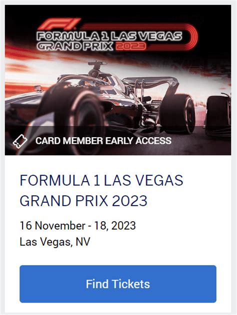 American Express: Early Access F1 Las Vegas Tickets - Doctor Of Credit