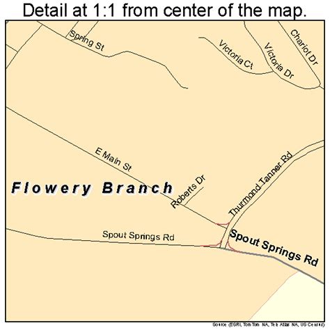 Flowery Branch Georgia Street Map 1330340