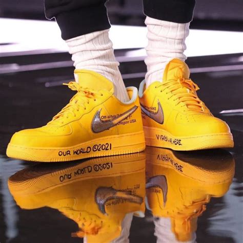 Off-White Nike Air Force 1 Lemonade University Gold DD1876-700 Release ...