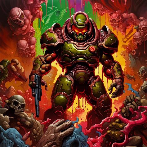 Doom eternal cover art - AI Generated Artwork - NightCafe Creator