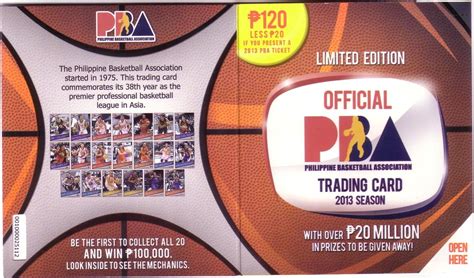 2012-13 Limited Edition PBA Trading Card