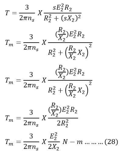 induction motor torque equation