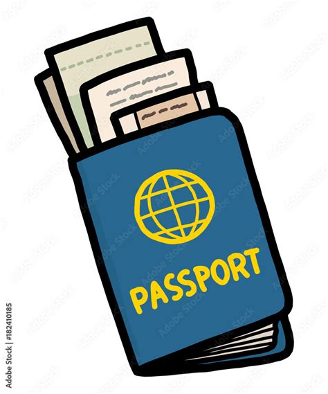 Vecteur Stock passport / cartoon vector and illustration, hand drawn ...