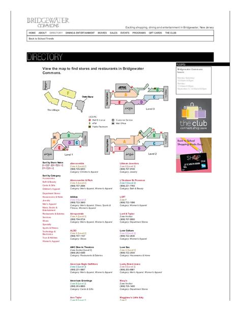 Mall Of America Stores List By Category