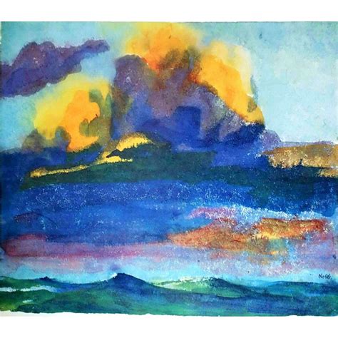 Emil Nolde Ocean 1950 Vintage Lithograph | Painting, Lithograph ...