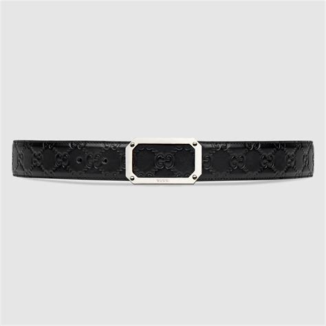 Gucci Signature Leather Belt in Black for Men | Lyst