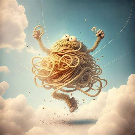 The Flying Spaghetti Monster | Flying spaghetti monster, Monster art ...