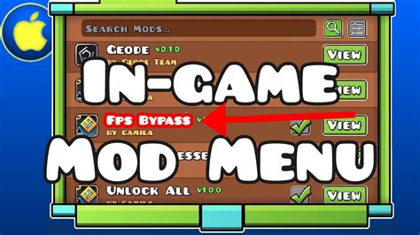 Geometry Dash IN-GAME CUSTOM MOD MENU [almost ALL DEVICES] - YouTube