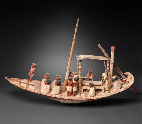 Model Sailing Boat Transporting a Mummy | Middle Kingdom | The Met ...