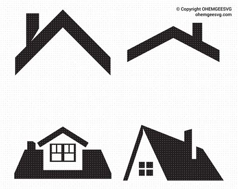 Roof Svg, Roofing Png, Home Clipart, House Dxf, Carpenter Eps, Chimney ...