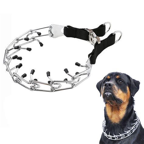 Dog Prong Training Collar, Metal Choke Pinch Dog Collar with Comfort ...