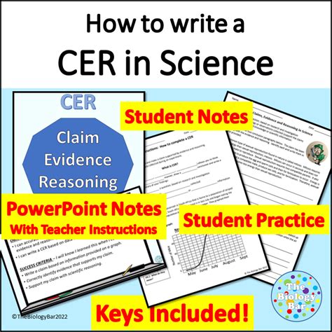 Science CER Instructions Practice PPT and Worksheets | Made By Teachers