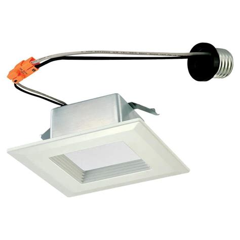 Westinghouse 4 in. Square White Recessed LED Kit-3105300 - The Home Depot