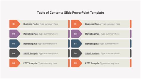 Table of Contents Slide PowerPoint Template – Okslides