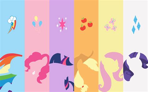 The Mane Six Minimalistic (FIXED +Cutie Marks) [2560x1600] : r/ponypapers