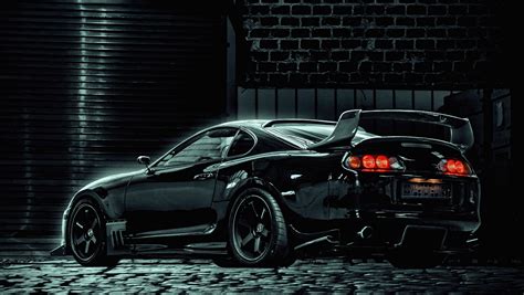 1360x768 Toyota Supra Black 4k Laptop HD ,HD 4k Wallpapers,Images ...