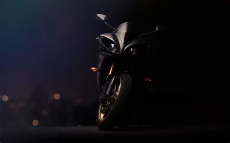 black sports bike Yamaha YZF #R1 #vehicle #bicycle #1080P #wallpaper # ...