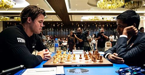 Norway's Magnus Carlsen Takes First Game in World Chess Cup Final ...