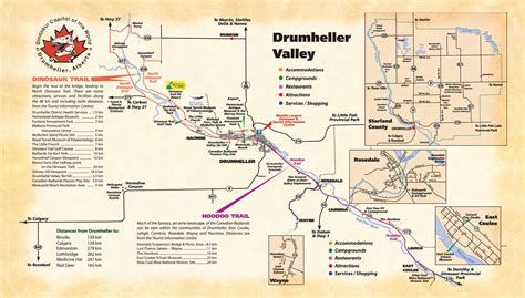 Drumheller Valley Tourist Map - Drumheller Alberta • mappery