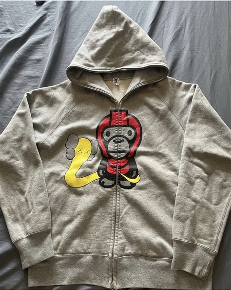 Bape 2006 Bape x Kaws Baby Milo Bendy Full Zip Hoodie | Grailed