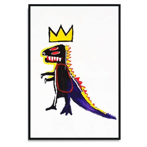 Buy Jean-michel Basquiat Canvas Wall Art - Basquiat Dinosaur Print ...