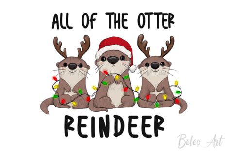 1 Otter Christmas Designs & Graphics