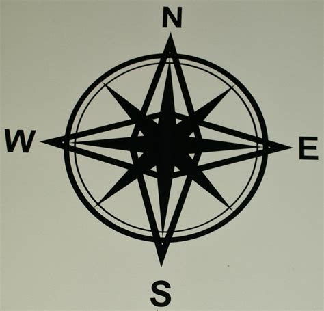 United States Map With Compass Rose - Map