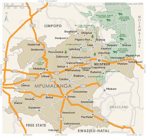 Mpumalanga Regional Map | South africa, Mpumalanga, African