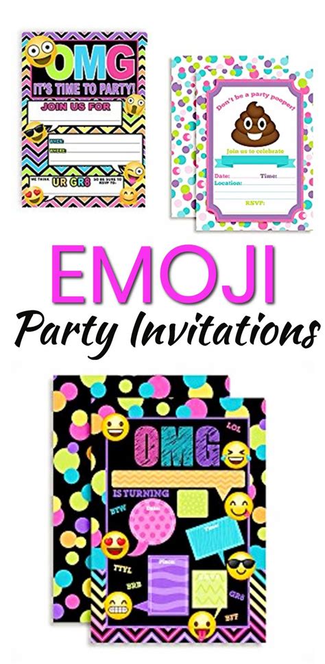 Emoji Party Invitation Ideas - Kid Bam | Emoji party invitations, Emoji ...