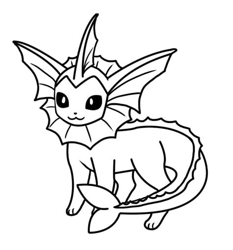 Vaporeon Pokemon coloring page - Download, Print or Color Online for Free