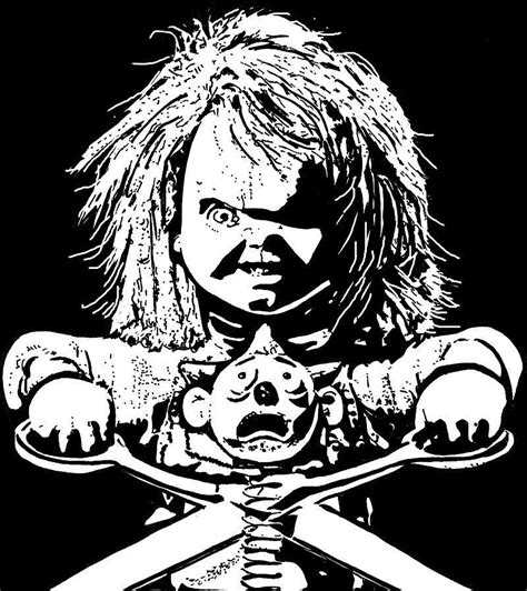 Chucky | Chucky drawing, Horror movie art, Dark art illustrations