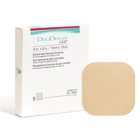 Convatec DuoDERM CGF Hydrocolloid Dressing, Square - 6 x 6 Inch