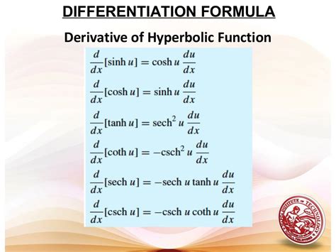 Lesson 3 derivative of hyperbolic functions