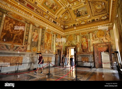 Italy, Rome, Castel Sant'Angelo, castle interior, Paolina room Stock ...