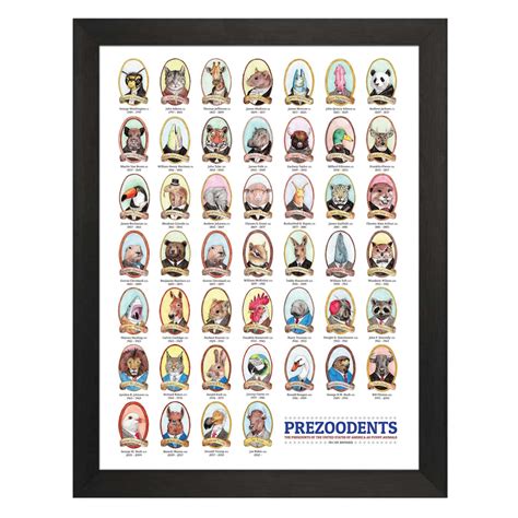 Prezoodents Punny Animal Presidents Poster 18x24 - Etsy