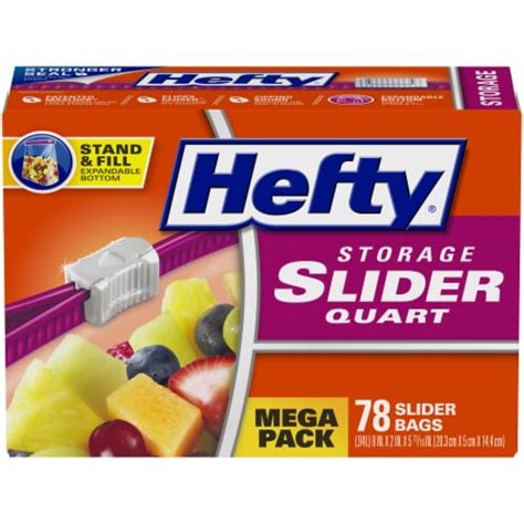 Hefty Storage Quart Slider Bags, 78 ct - QFC