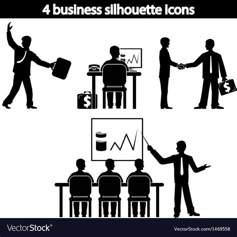 Business people silhouette Royalty Free Vector Image