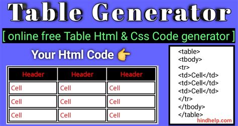 Html Table Generator No Css | Awesome Home