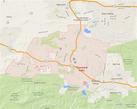 Thousand Oaks Zip Code Map - United States Map