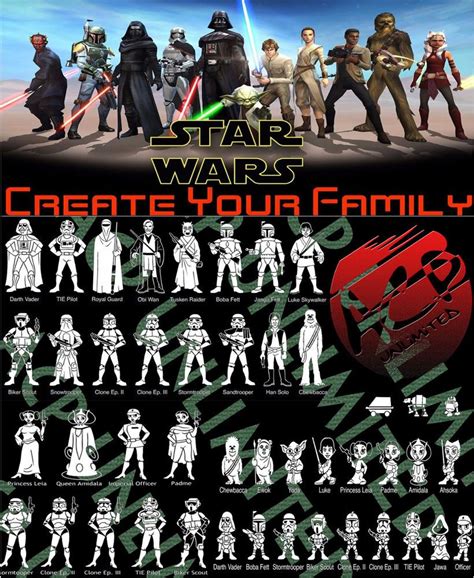 Star Wars Stick Figure Family Member Vinyl Decal Sticker Car Window ...