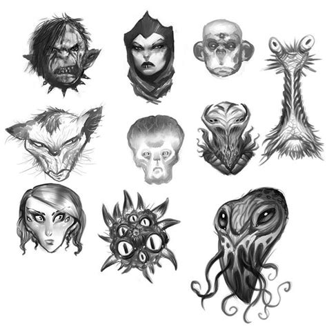 Monster Heads by ARTofANT on DeviantArt