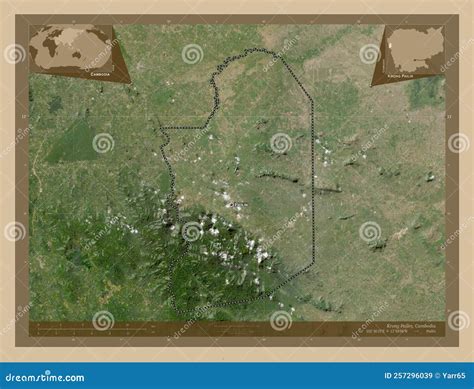 Krong Pailin, Cambodia. Low-res Satellite. Labelled Points of Cities ...