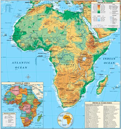 Physical Map Of Africa | New Calendar Template Site