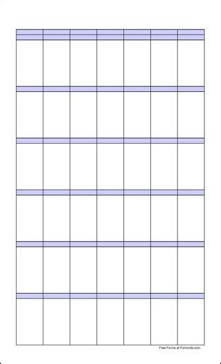 Free Large Blank Portrait Calendar from Formville