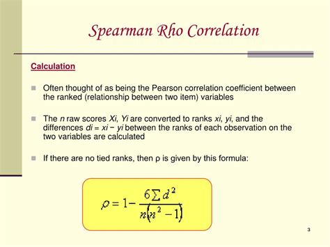 PPT - Spearman Rho Correlation PowerPoint Presentation - ID:506101