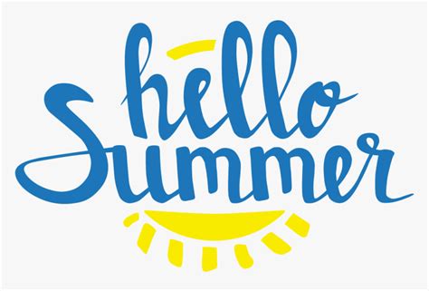 Transparent Hello Summer Clip Art, HD Png Download - kindpng