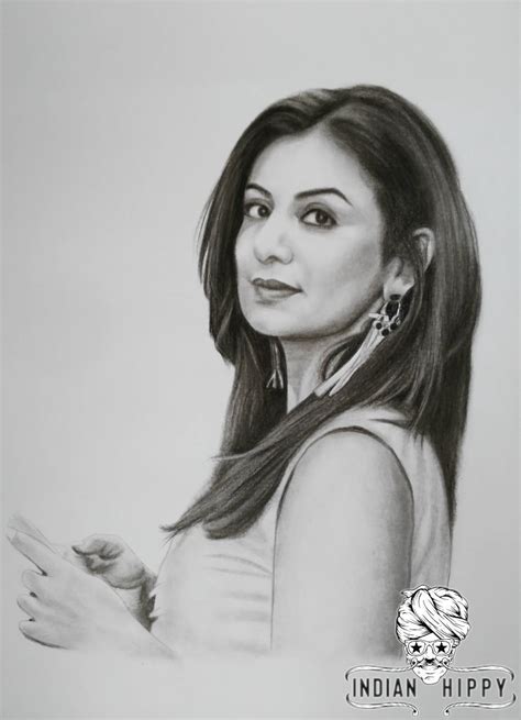 Buy pencil sketch portrait online made by charcoal drawing artists in India