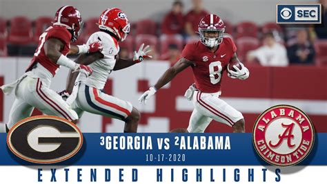 #3 Georgia Bulldogs vs. #2 Alabama Crimson Tide: Extended Highlights ...